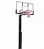 עמוד כדורסל מקצועי מתכוונן לקיבוע באדמה DUNK M022